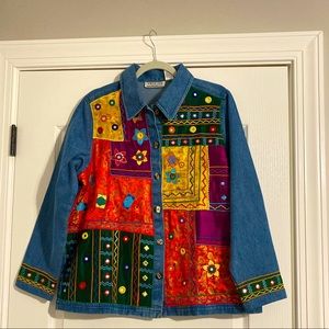 Women’s Venezia Vitale Vintage Ornamentation Size M Jean jacket. NWT